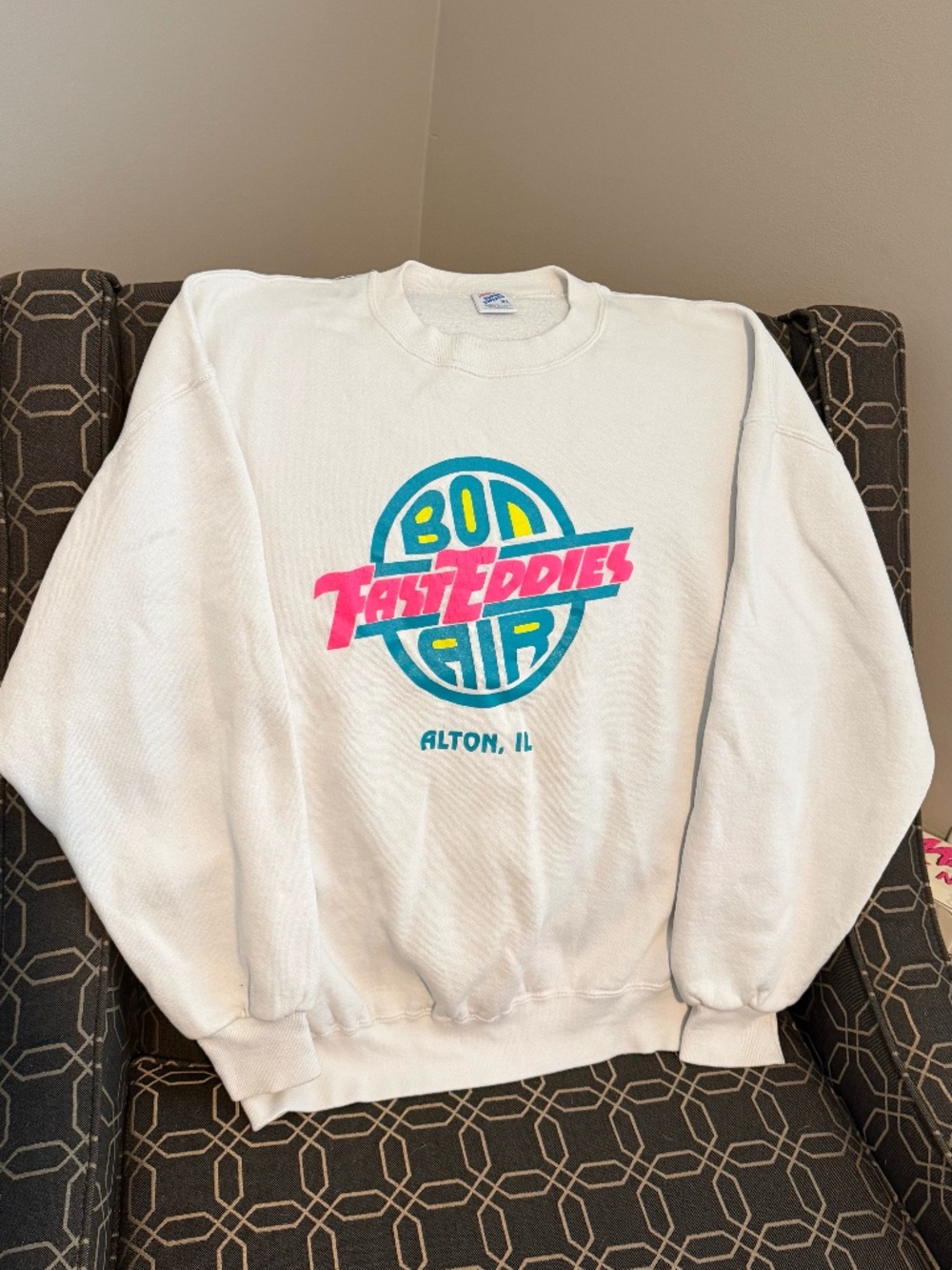 RARE Fast Eddies Bon Air Alton Illinois Sweat Shirt XL Vintage